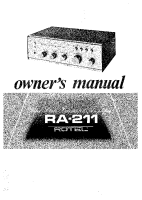 Rotel-RA-211 - Owners manual 